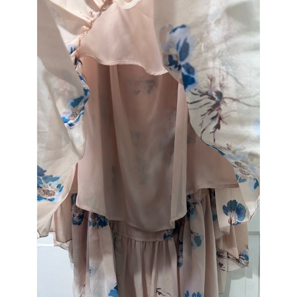 NWT Ulla Johnson Nude Floral Cold Shoulder Valentine Maxi Dress Size 4 - Picture 13 of 16